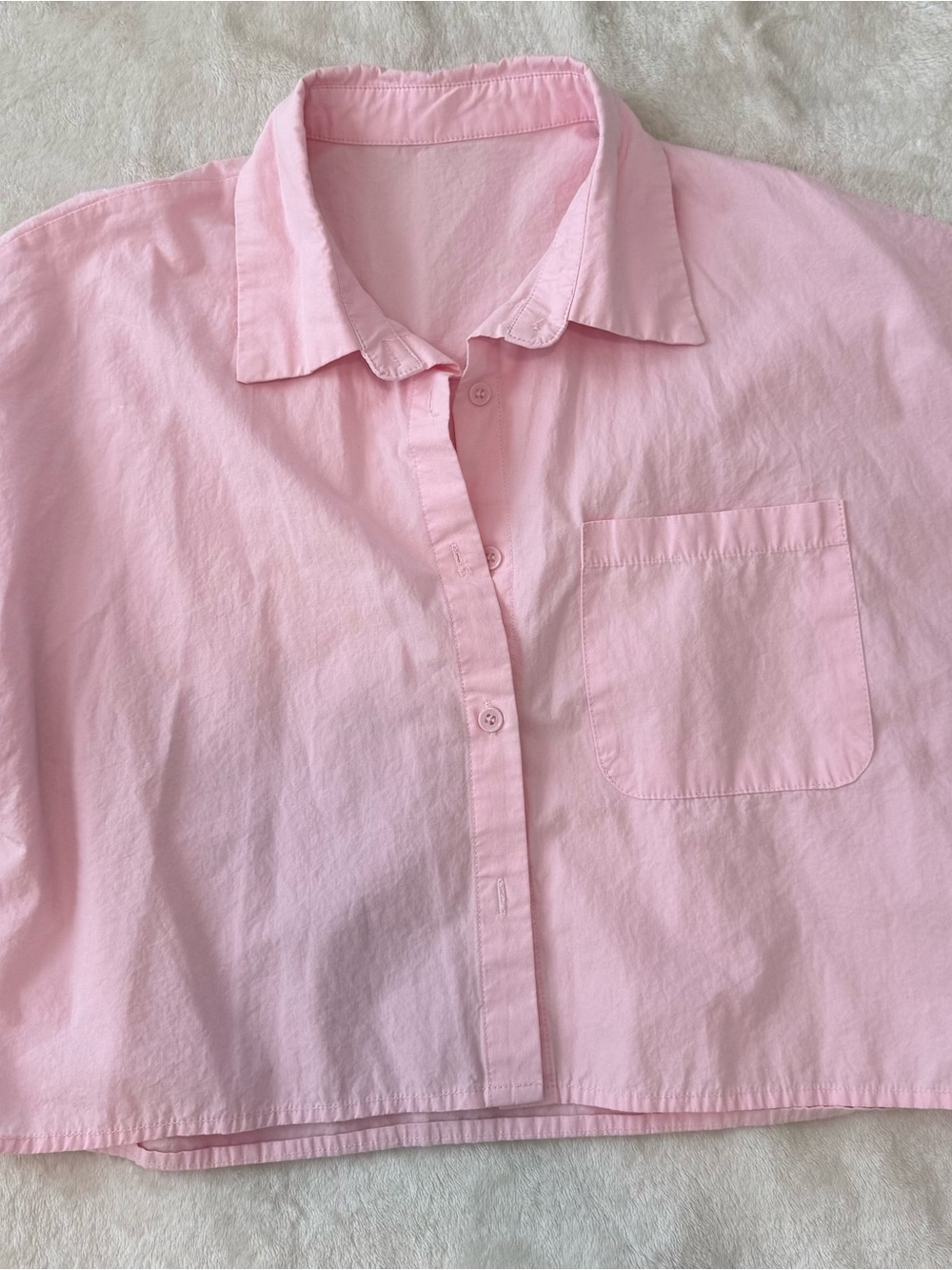 Pink Cotton Button-Front Kids' Shirt